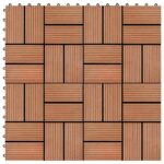 vidaXL Dlažba na terasu 22 pcs Tík 30 x 30 cm drevoplast – Obrázok 5
