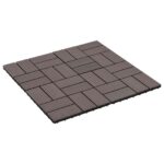 vidaXL Dlažba na terasu 22 pcs Tmavohnedá 30 x 30 cm drevoplast