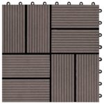 vidaXL Dlažba na terasu 22 pcs Tmavohnedá 30 x 30 cm drevoplast – Obrázok 4