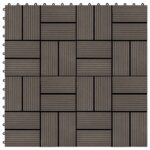 vidaXL Dlažba na terasu 22 pcs Tmavohnedá 30 x 30 cm drevoplast – Obrázok 5