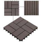vidaXL Dlažba na terasu 22 pcs Tmavohnedá 30 x 30 cm drevoplast – Obrázok 6