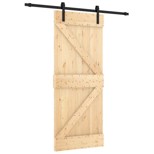 vidaXL Posuvné dvere Prírodná a čierna 85 x 210 cm – Obrázok 2