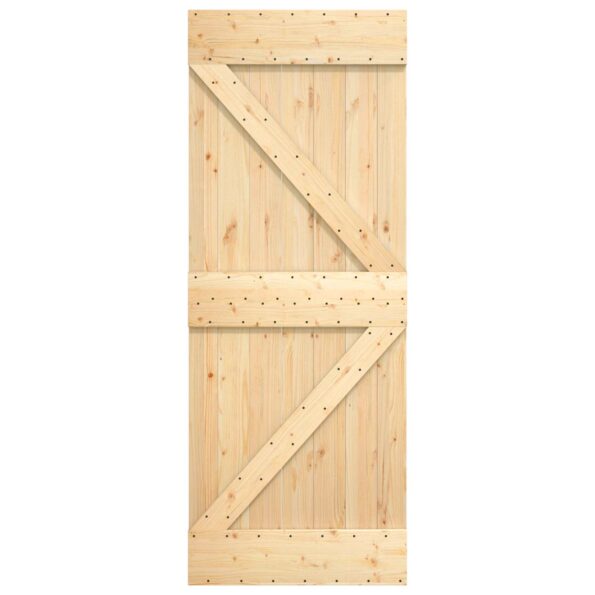 vidaXL Posuvné dvere Prírodná a čierna 85 x 210 cm – Obrázok 4