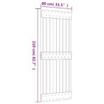 vidaXL Posuvné dvere Prírodná a čierna 80 x 210 cm – Obrázok 11