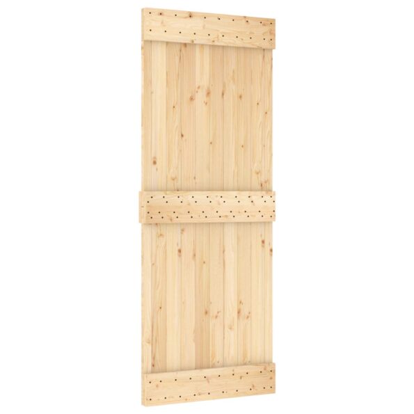 vidaXL Posuvné dvere Prírodná a čierna 80 x 210 cm – Obrázok 3