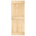 vidaXL Posuvné dvere Prírodná a čierna 80 x 210 cm – Obrázok 4