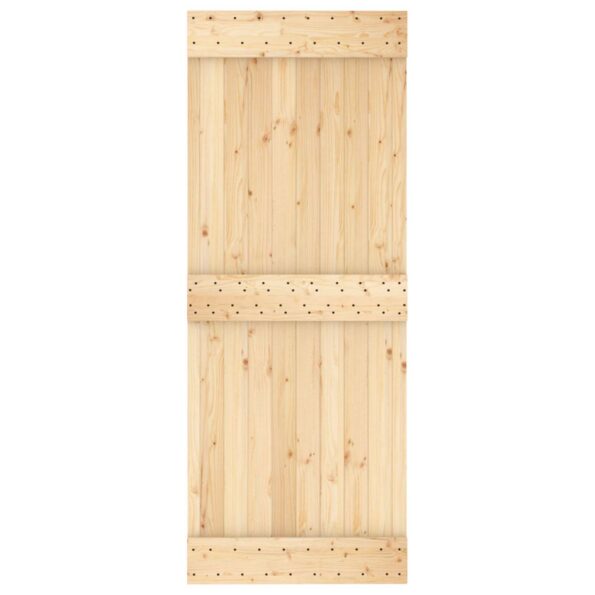 vidaXL Posuvné dvere Prírodná a čierna 80 x 210 cm – Obrázok 4