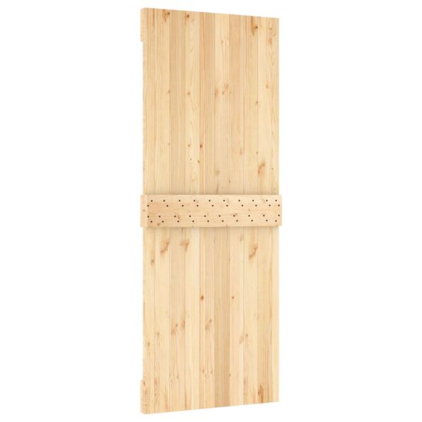 vidaXL Posuvné dvere Prírodná a čierna 80 x 210 cm – Obrázok 5