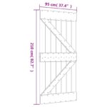 vidaXL Posuvné dvere Prírodná a čierna 95 x 210 cm – Obrázok 11