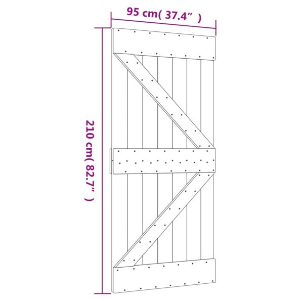 vidaXL Posuvné dvere Prírodná a čierna 95 x 210 cm – Obrázok 11