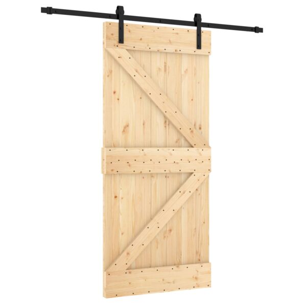 vidaXL Posuvné dvere Prírodná a čierna 95 x 210 cm – Obrázok 2