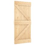 vidaXL Posuvné dvere Prírodná a čierna 95 x 210 cm – Obrázok 3