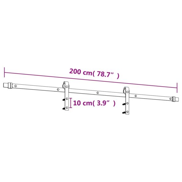 vidaXL Posuvné dvere Prírodná a čierna 90 x 210 cm – Obrázok 12