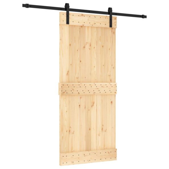 vidaXL Posuvné dvere Prírodná a čierna 90 x 210 cm – Obrázok 2