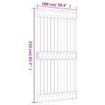 vidaXL Posuvné dvere Prírodná a čierna 100 x 210 cm – Obrázok 11