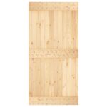 vidaXL Posuvné dvere Prírodná a čierna 100 x 210 cm – Obrázok 4