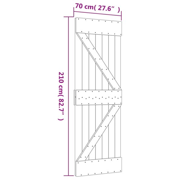 vidaXL Posuvné dvere Prírodná a biela 70 x 210 cm – Obrázok 11