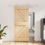 vidaXL Posuvné dvere Prírodná a biela 85 x 210 cm