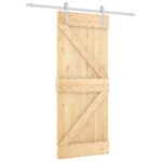 vidaXL Posuvné dvere Prírodná a biela 85 x 210 cm – Obrázok 2