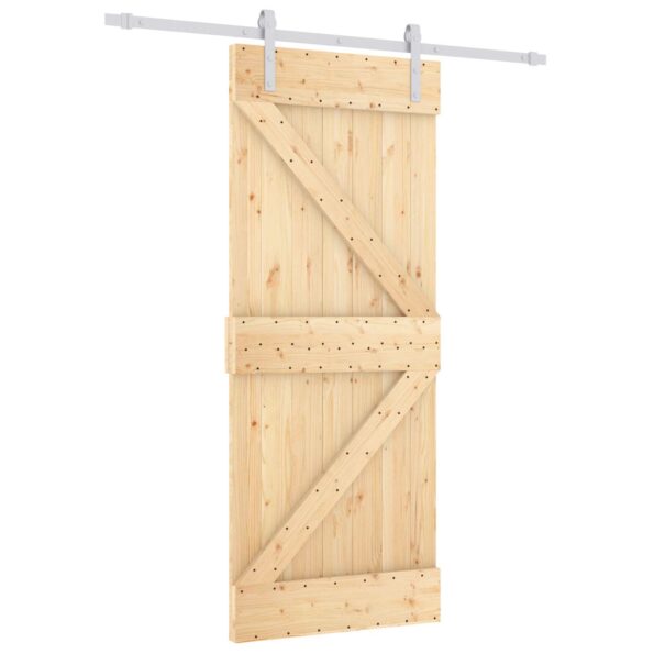 vidaXL Posuvné dvere Prírodná a biela 85 x 210 cm – Obrázok 2