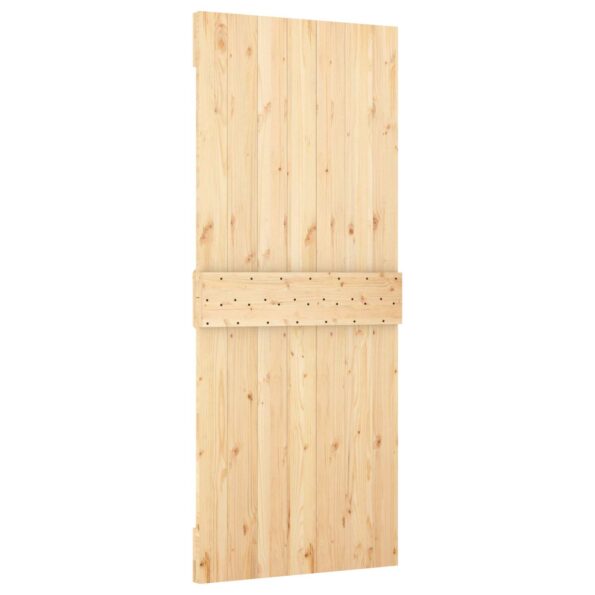 vidaXL Posuvné dvere Prírodná a biela 85 x 210 cm – Obrázok 5