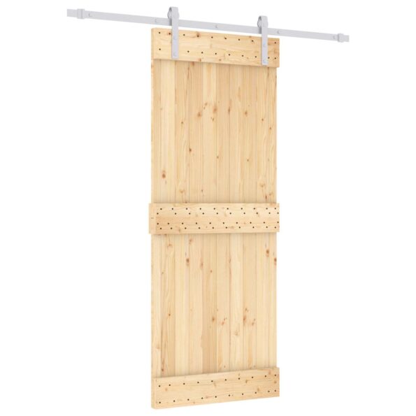 vidaXL Posuvné dvere Prírodná a biela 80 x 210 cm – Obrázok 2