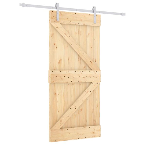 vidaXL Posuvné dvere Prírodná a biela 95 x 210 cm – Obrázok 2