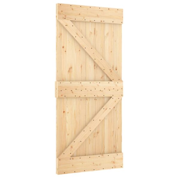 vidaXL Posuvné dvere Prírodná a biela 95 x 210 cm – Obrázok 3