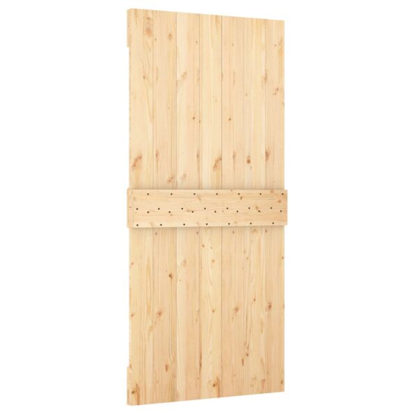vidaXL Posuvné dvere Prírodná a biela 95 x 210 cm – Obrázok 5
