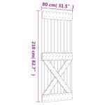 vidaXL Posuvné dvere Prírodná a biela 80 x 210 cm – Obrázok 11