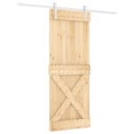 vidaXL Posuvné dvere Prírodná a biela 80 x 210 cm – Obrázok 2