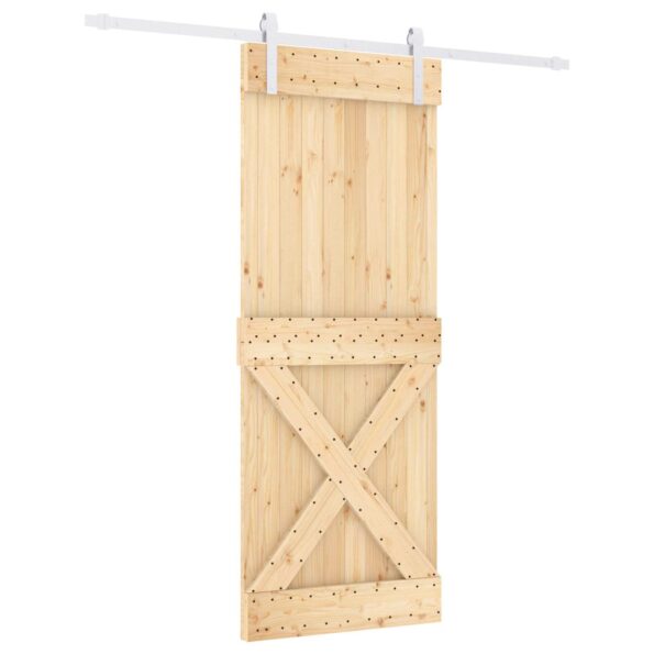 vidaXL Posuvné dvere Prírodná a biela 80 x 210 cm – Obrázok 2