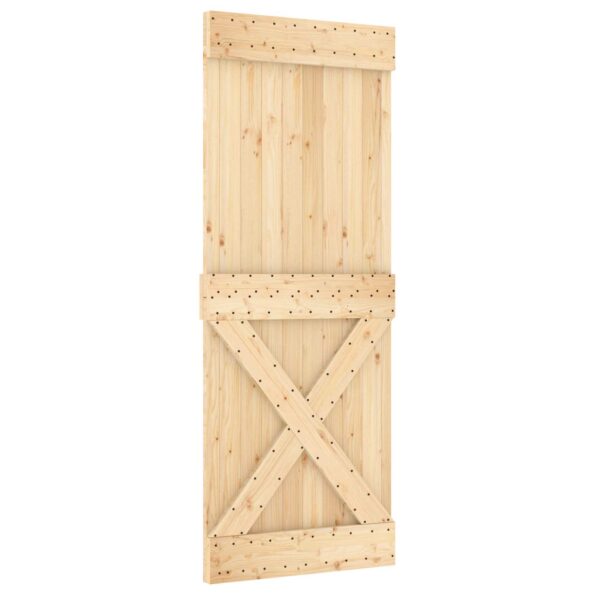 vidaXL Posuvné dvere Prírodná a biela 80 x 210 cm – Obrázok 3