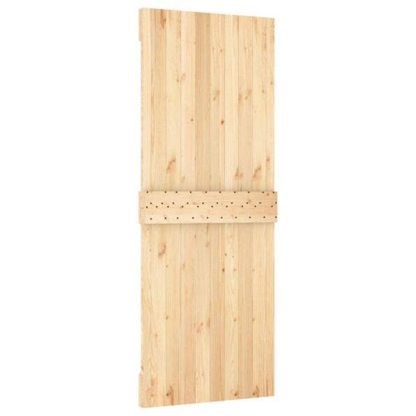 vidaXL Posuvné dvere Prírodná a biela 80 x 210 cm – Obrázok 5