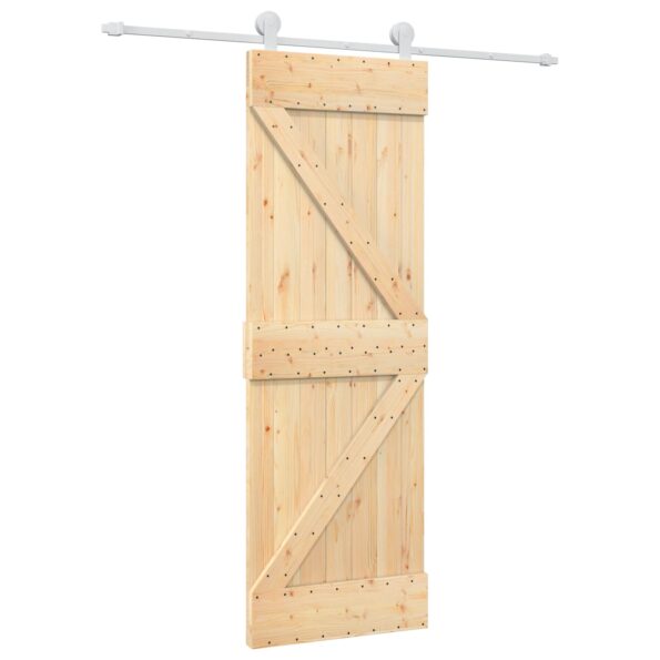 vidaXL Posuvné dvere Prírodná a biela 70 x 210 cm – Obrázok 2