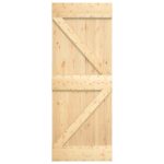 vidaXL Posuvné dvere Prírodná a biela 70 x 210 cm – Obrázok 4