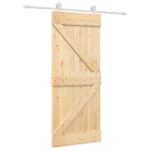 vidaXL Posuvné dvere Prírodná a biela 85 x 210 cm – Obrázok 2