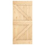 vidaXL Posuvné dvere Prírodná a biela 95 x 210 cm – Obrázok 4