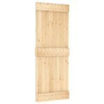 vidaXL Posuvné dvere Prírodná a čierna 80 x 210 cm – Obrázok 3