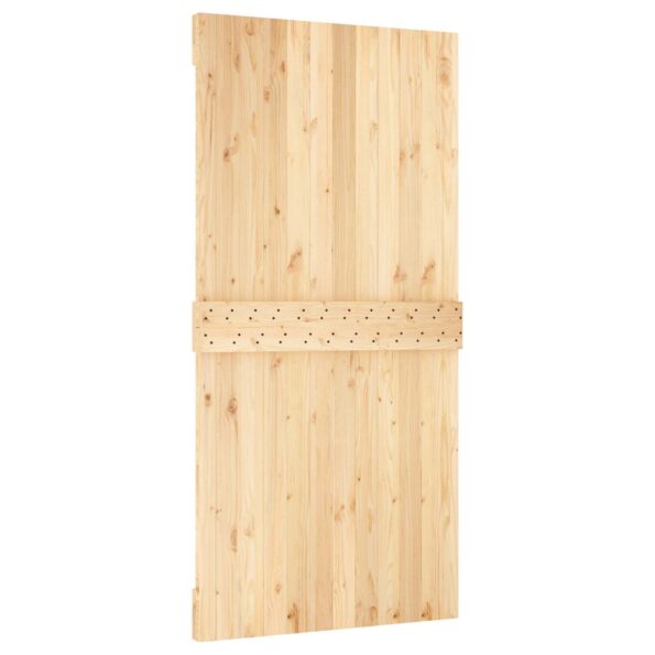 vidaXL Posuvné dvere Prírodná a čierna 100 x 210 cm – Obrázok 5