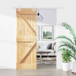 vidaXL Posuvné dvere Prírodná a biela 70 x 210 cm