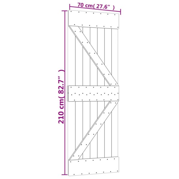 vidaXL Posuvné dvere Prírodná a biela 70 x 210 cm – Obrázok 11