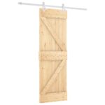 vidaXL Posuvné dvere Prírodná a biela 70 x 210 cm – Obrázok 2