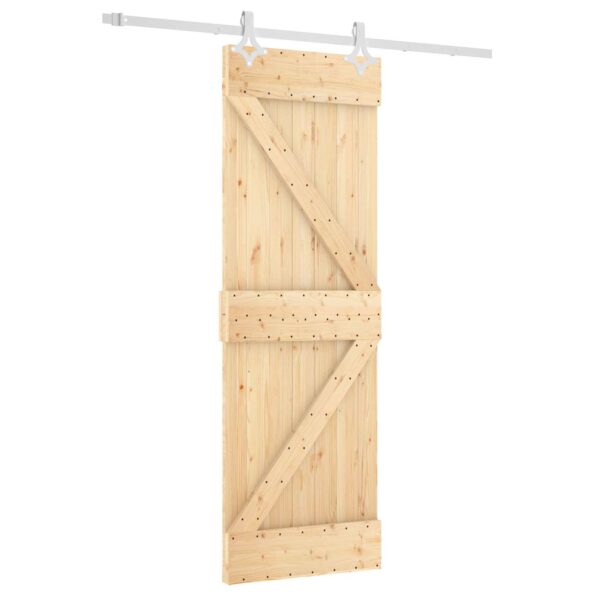 vidaXL Posuvné dvere Prírodná a biela 70 x 210 cm – Obrázok 2
