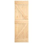 vidaXL Posuvné dvere Prírodná a biela 70 x 210 cm – Obrázok 4