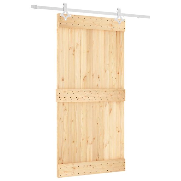 vidaXL Posuvné dvere Prírodná a biela 100 x 210 cm – Obrázok 2