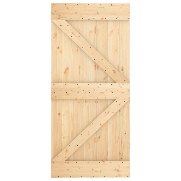 vidaXL Posuvné dvere Prírodná a biela 95 x 210 cm – Obrázok 4