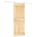 vidaXL Posuvné dvere Prírodná a biela 80 x 210 cm – Obrázok 2