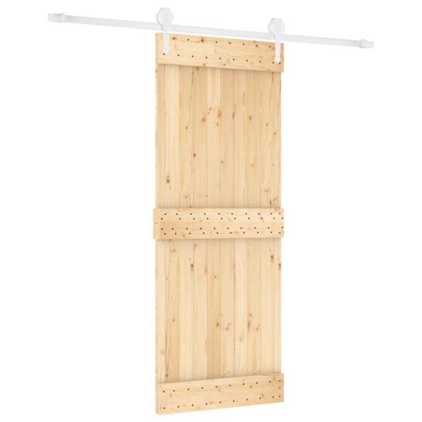 vidaXL Posuvné dvere Prírodná a biela 80 x 210 cm – Obrázok 2