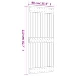 vidaXL Posuvné dvere Prírodná a biela 90 x 210 cm – Obrázok 11